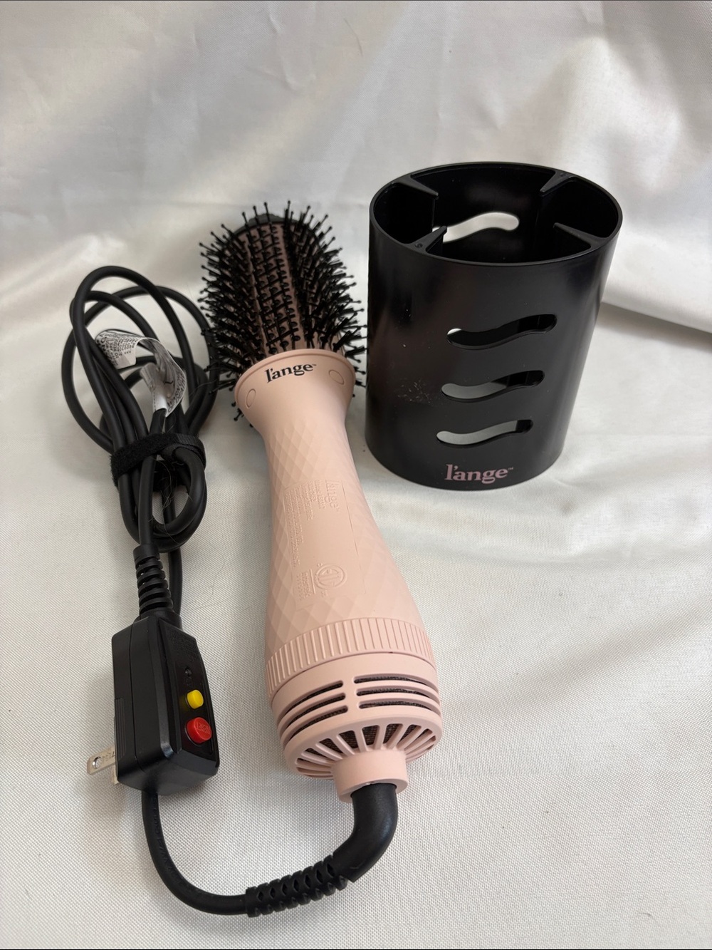 Lange Pink Round Hot Air Brush with Black Bristles
